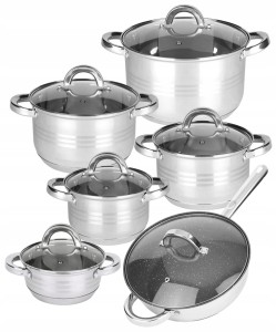 GARNKI STALOWE W ZESTAWIE 12el. SH108TL
