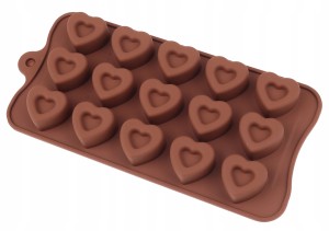 Foremka silikon dekoracja tort czekoladki serce