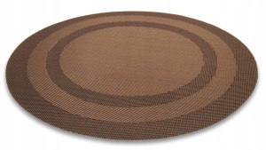 MATA NA STÓŁ PODKŁADKA OKRĄGŁA BRĄZOWA SZARA 38CM DWUSTRONNA 4 szt zestaw