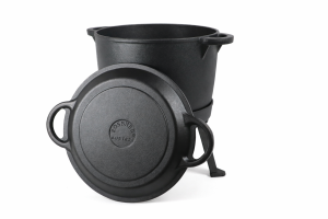  KOCIOŁEK ŻELIWNY 12L MK603 Z PATELNIĄ GRILLOWĄ W FORMIE POKRYWKI 
